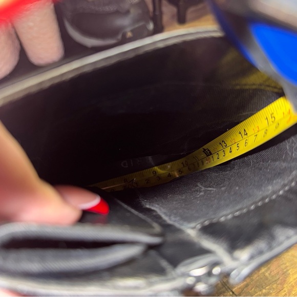 TORRID Black Dark Grey Faux Leather Metal Heel Mid Calf Lace Up Combat Boots - Picture 12 of 14